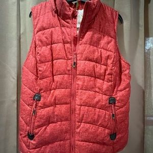 Ski Vest, Coral Color, Size Large